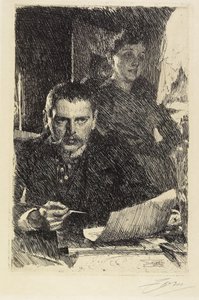 Zorn e sua esposa, 1890 de Anders Leonard Zorn