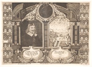 Johan Brockenhuus e cena com o evangelista Matthew. Para o sermão fúnebre de Anders Ottesen