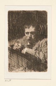 Um Pintor-Etcher (auto-retrato) de Anders Leonard Zorn