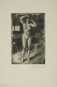 Anna arrumando o cabelo de Anders Leonard Zorn