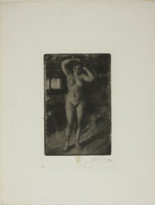 Anna arrumando o cabelo de Anders Leonard Zorn