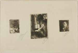 Cabeça de rapariga; Camponesa à janela; Anders Zorn