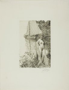 Meu modelo e meu barco de Anders Leonard Zorn