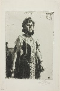 Oxenstierna (Sra. Aurore Klintberg, née Oxenstierna, Comprimento total) de Anders Leonard Zorn