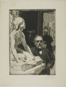 Pontus Fürstenberg e a sua mulher (de pé junto da "Rã" de Hasselberg)