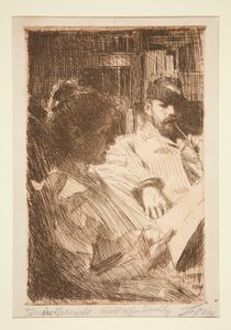 Reading (Sr. e Sra. Charles Deering) de Anders Leonard Zorn