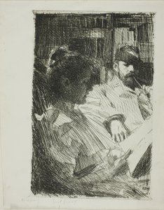 Reading (Sr. e Sra. Ch. Deering) de Anders Leonard Zorn