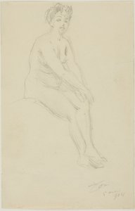 Nu feminino sentado de Anders Leonard Zorn