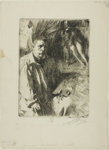 Autorretrato com Modelo II de Anders Leonard Zorn