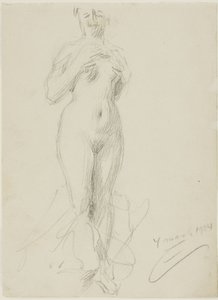 Nu feminino em pé de Anders Leonard Zorn