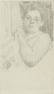 Mulher com as mãos fechadas de Anders Zorn