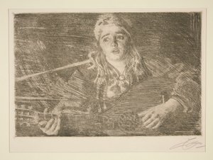 Mulher com alaúde sueco de Anders Leonard Zorn
