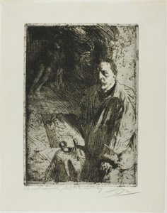 Zorn e seu modelo de Anders Leonard Zorn