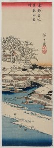 Tempo limpo depois da neve em Matsuchiyama ..., final da década de 1830 ou início da década de 1840. de Ando Hiroshige