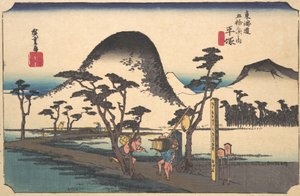Hiratsuka, o grau de cume, não é? 1834. , mosquito. 1834. de Ando Hiroshige