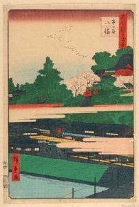 Ichigaya Hachiman da série 100 visualizações de Edo de Ando Hiroshige