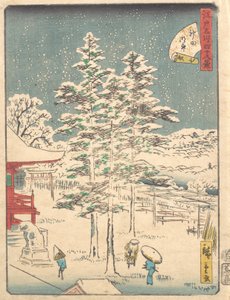 Kanda Temple Snow, 1861., 1861. de Ando Hiroshige