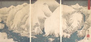Kiso Gorge na neve. de Ando Hiroshige