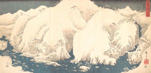 Montanhas Kiso na neve, 1857., 1857.