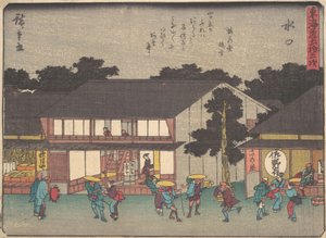 Mizuguchi? 1838. , mosquito. 1838. de Ando Hiroshige