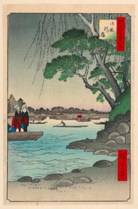 Omnaya Riverbank (Omnya-Gashi) Da série Cem vistas famosas de Edo de Ando Hiroshige