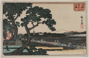 Imagem de Matsuchiyama ..., final da década de 1830 ou início da década de 1840. de Ando Hiroshige