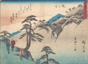 É um declive, não é? 1838. , mosquito. 1838. de Ando Hiroshige