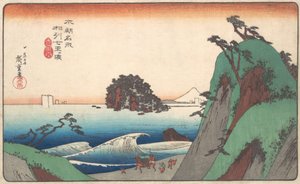 Praia de Seven-ri, Província de Soshu. de Ando Hiroshige