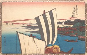 Encontro de Conchas em Shibaura. de Ando Hiroshige
