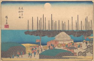 Figura de Takanawa,? 1841. , mosquito. 1841. de Ando Hiroshige