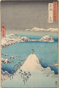 Vista de inverno de Shimasaku na província de Iki, 1856., 1856.