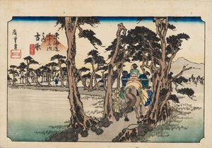 DBock p Hayashi t-Yoshiwara deixou Fuji, 19ª linha ry. de Ando Hiroshige