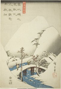 Uma ponte numa paisagem de neve, da série 