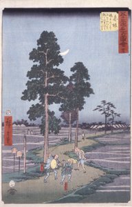 Akasaka (impressão em bloco de madeira a cores) de Ando or Utagawa Hiroshige