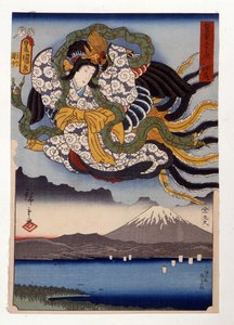 Amaterasu, a deusa do Sol no Monte Fuji
