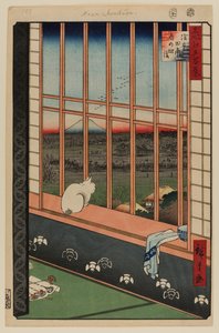 Arrozais de Asakusa e Festival Torinomachi de Ando or Utagawa Hiroshige