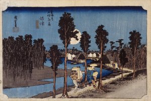Cena do anoitecer em Numazu, #13 (impressão em bloco de madeira) de Ando or Utagawa Hiroshige