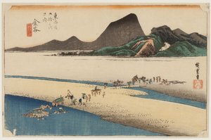 Banco Enshu do Rio Oi de Ando or Utagawa Hiroshige