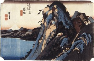 Hakone (impressão em bloco de madeira a cores) de Ando or Utagawa Hiroshige