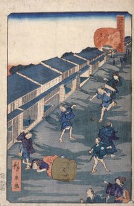 Imuta [42] (impressão em bloco de madeira a cores) de Ando or Utagawa Hiroshige