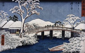 Paisagem japonesa por Hiroshige o Jeune (Utagawa Hiroshige de Ando or Utagawa Hiroshige