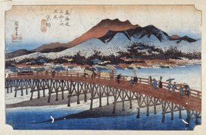Keishi (Kyoto), Capital (impressão a cores em bloco de madeira) de Ando or Utagawa Hiroshige
