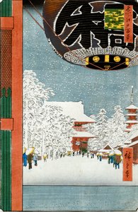 Templo Kinryuzan em Asakusa, da série "Cem vistas de lugares famosos em Edo"