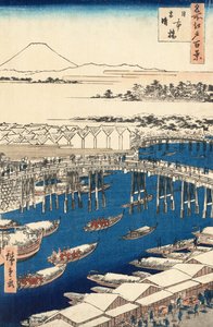 Nihonbashi, Clearing After Snow por Utagawa Hiroshige de Ando or Utagawa Hiroshige