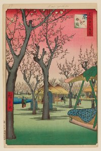 Jardim das Ameixas, Kamata (Kamata no Umezono) de Ando or Utagawa Hiroshige