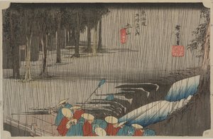 Chuva de Primavera de Ando or Utagawa Hiroshige