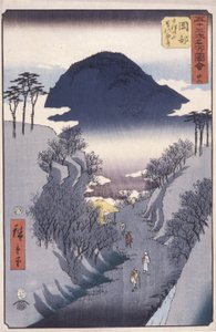 Estação 22, Okabe (impressão em bloco de madeira a cores) de Ando or Utagawa Hiroshige