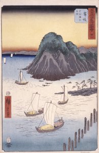 Estação 31, Maisaka (impressão em bloco de madeira a cores) de Ando or Utagawa Hiroshige