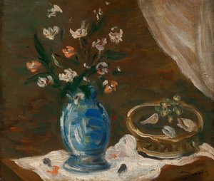 Natureza morta com flores - Vase bleu de Andre Derain