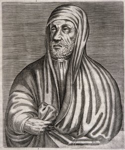 Retrato de Abu Ali al-Husain ibn Abdallah ibn Sina, chamado Avicena (gravura) de Andre (after) Thevet